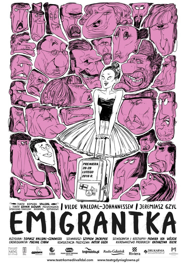 Plakat do spektaklu Emigrantka.