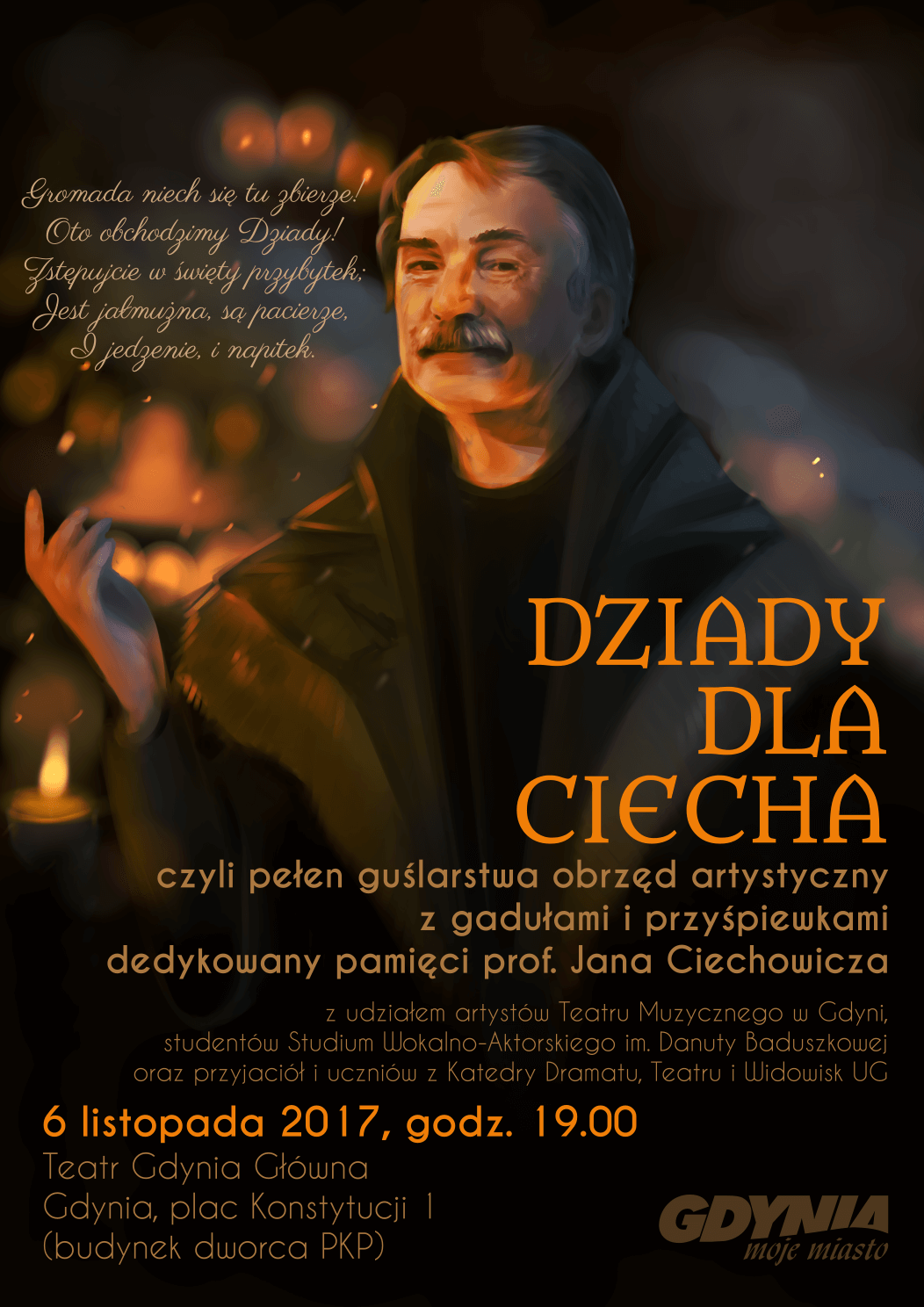 grafika do wydarzenia dziady dla ciecha