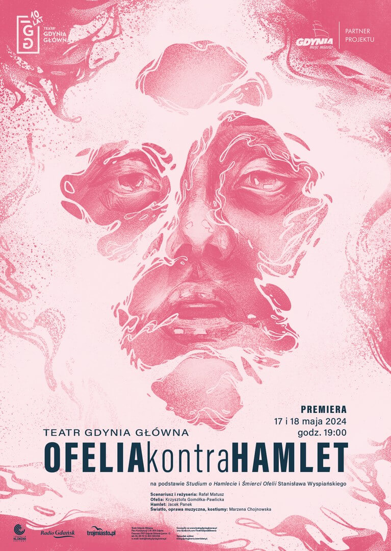 Plakat do spektaklu OfeliakontraHamlet