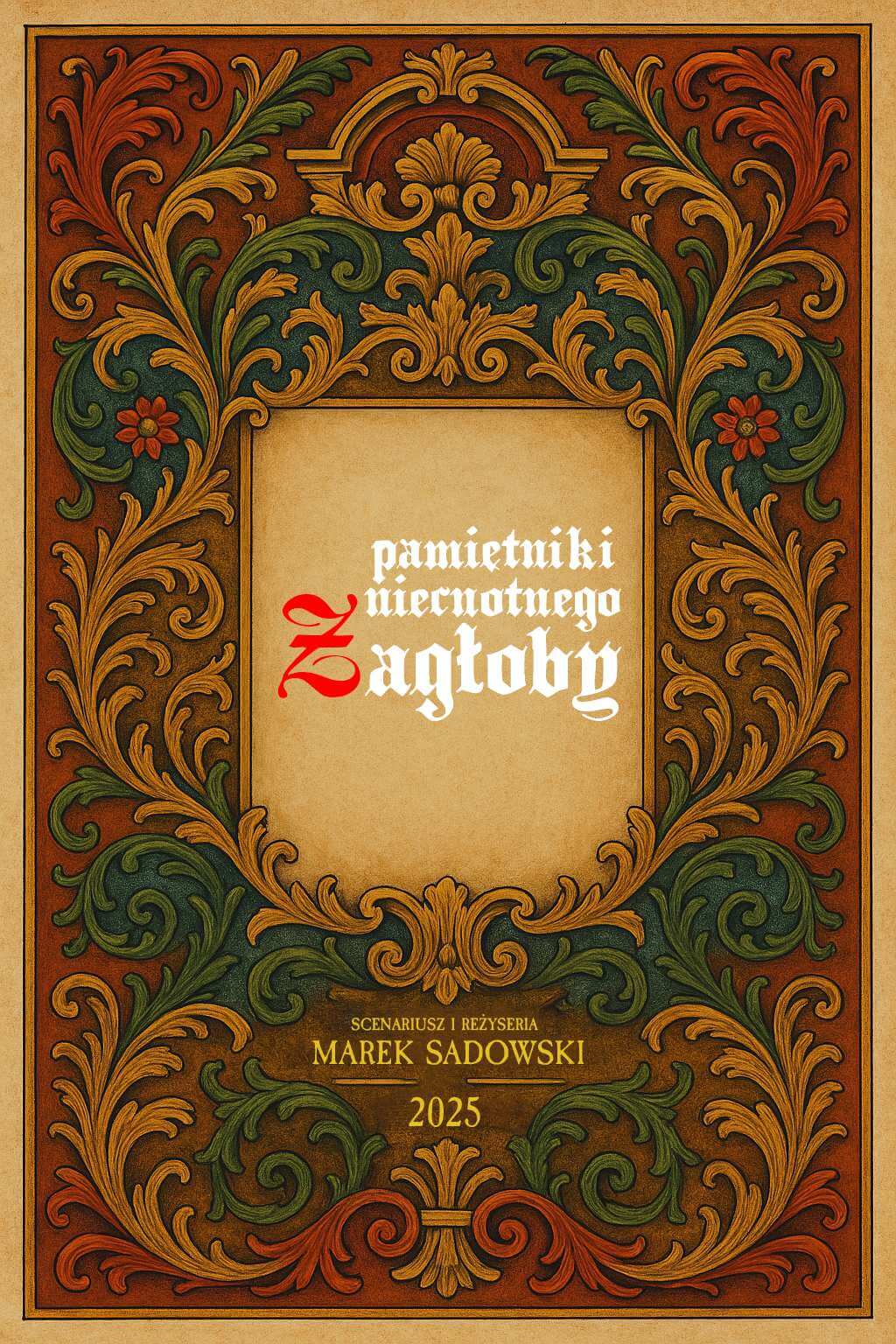Grafika do spektaklu Pamiętniki niecnotnego zagłoby