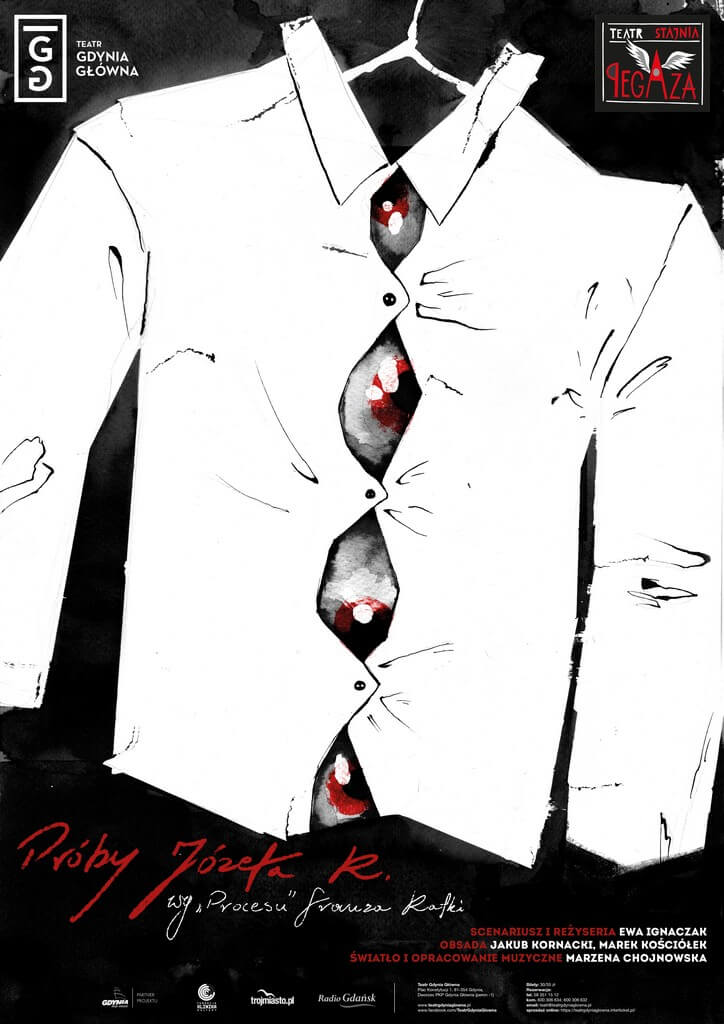 Plakat do spektaklu Próby Józefa K.