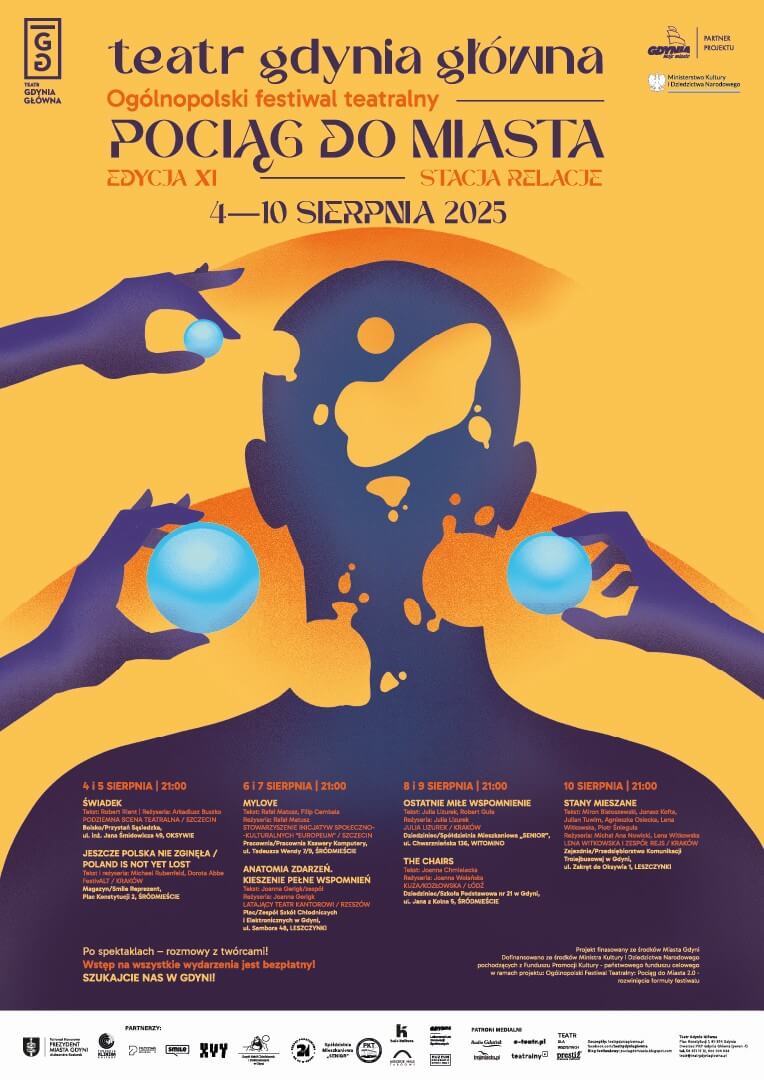 Plakat do festiwalu Pociąg do Miasta 2025